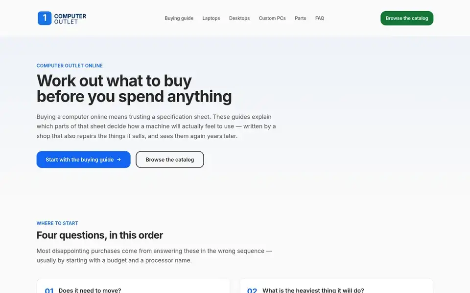 Computer Outlet Online website